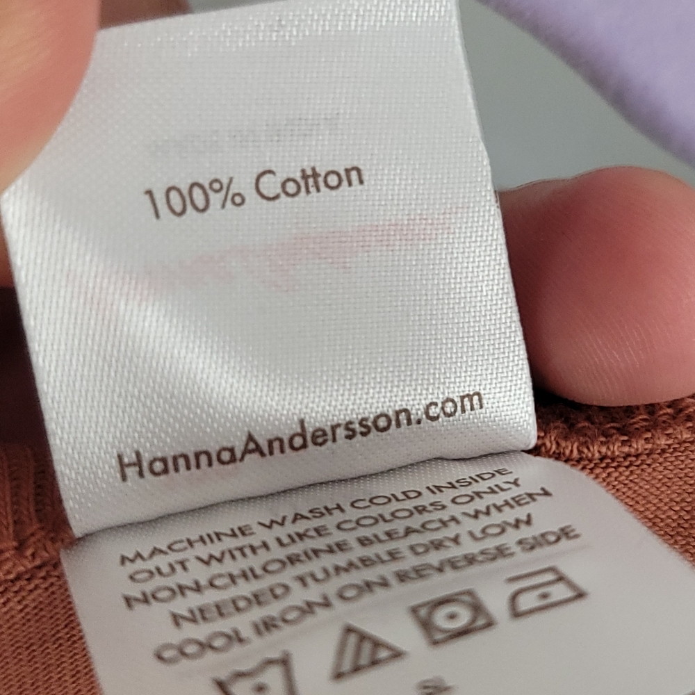 Hanna Andersson 6/7 Long Sleeve Playground Dress Wiener Dog Dachshund Brown - Picture 7 of 8